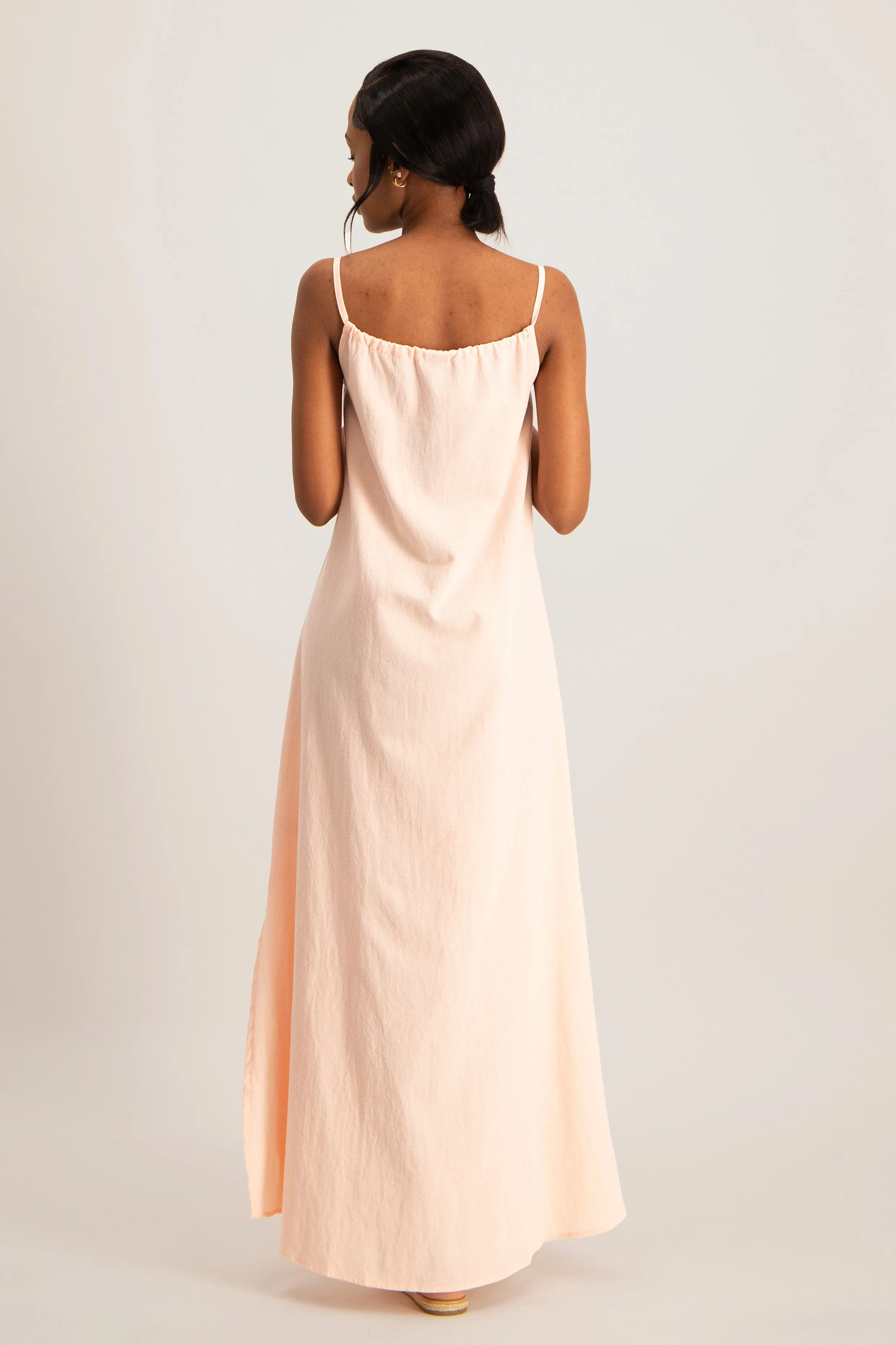 Strappy Tie Front Maxi Dress