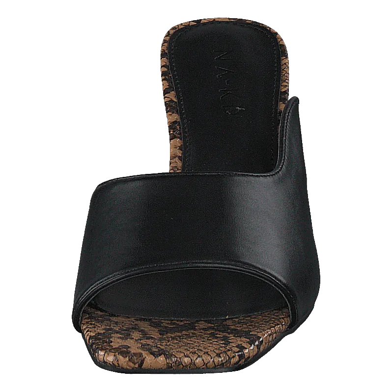 Style Two Tonad Mules Black Snake