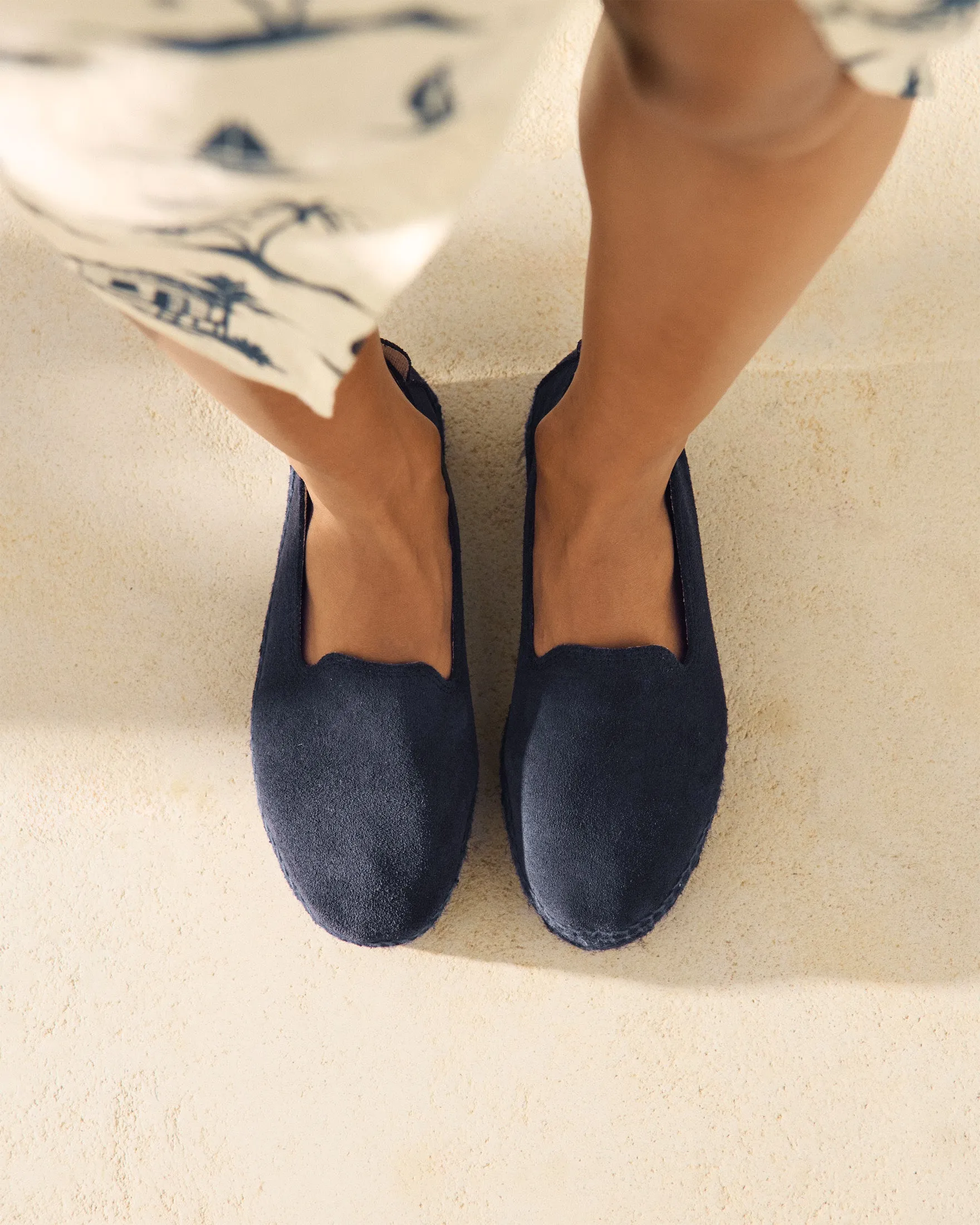 Suede Double Sole Espadrilles - R46D0 - Hamptons Patriot Blue On Tone