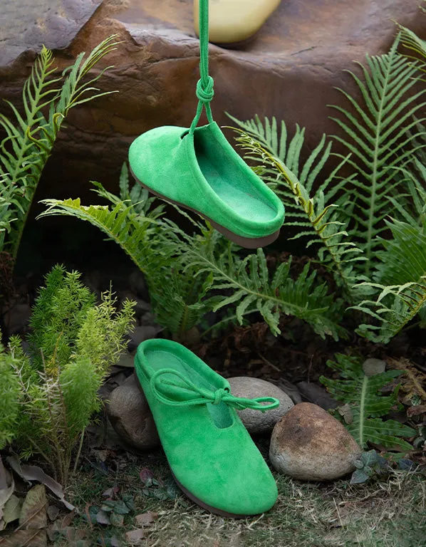 Summer Comfortable Suede Mules Slippers 34-42