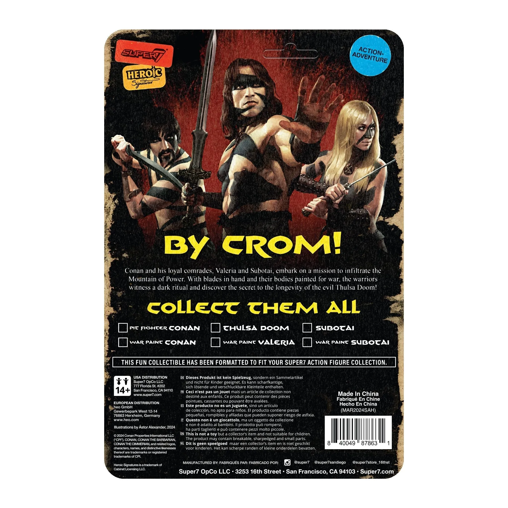 Super7 x CONAN THE BARBARIAN - CONAN (WAR PAINT) ReAction Figure
