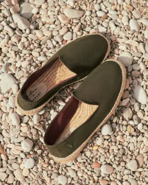 Tangana Lyocell Linen Blend Espadrilles - Q78C0 - Luca Rubinacci x Manebí Military Green