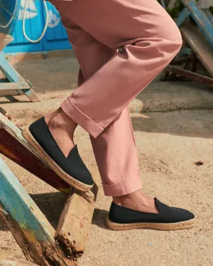 Tangana Lyocell Linen Blend Espadrilles - Q81C0 - Luca Rubinacci x Manebí Navy Blue