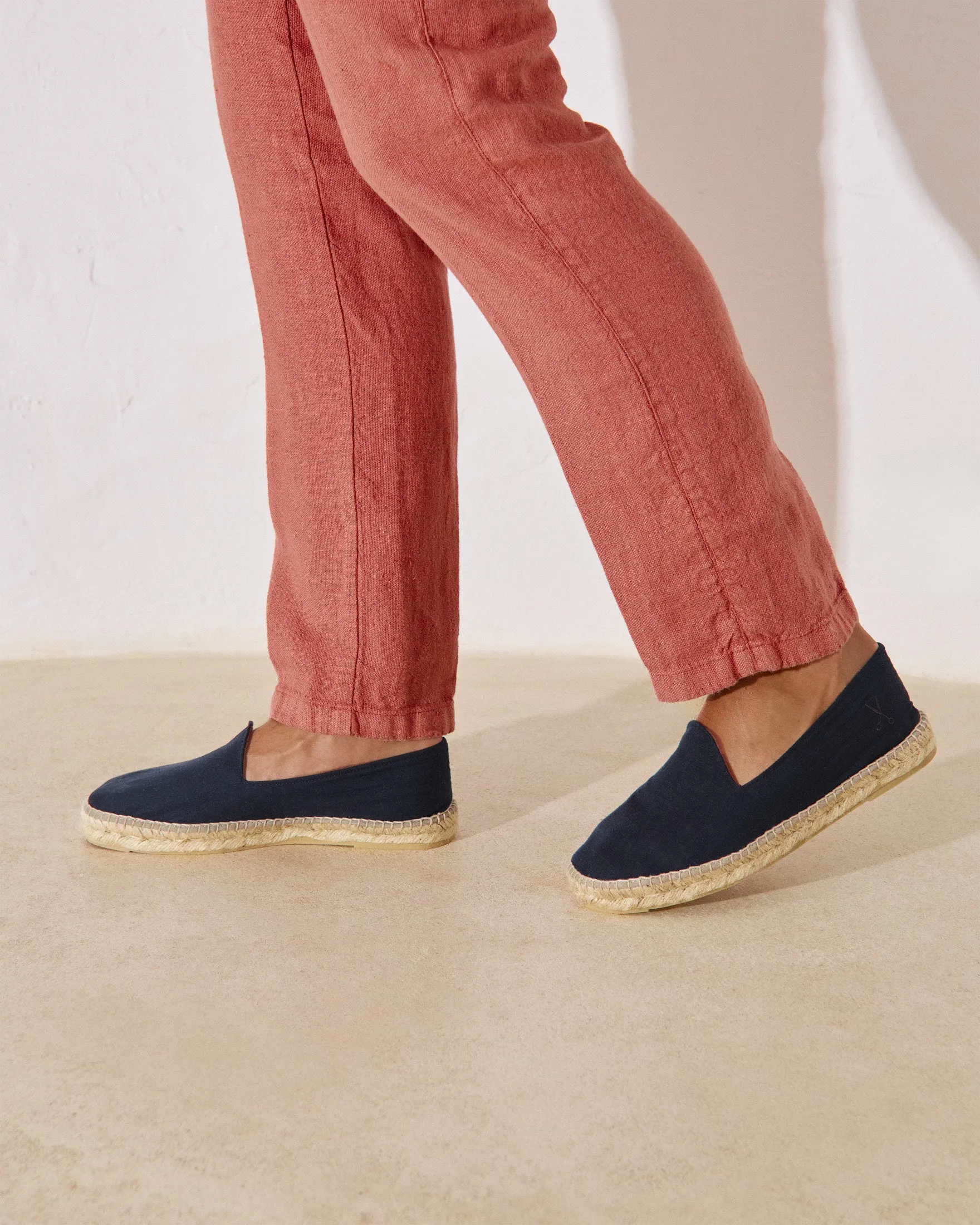 Tangana Lyocell Linen Blend Espadrilles - Q81C0 - Luca Rubinacci x Manebí Navy Blue
