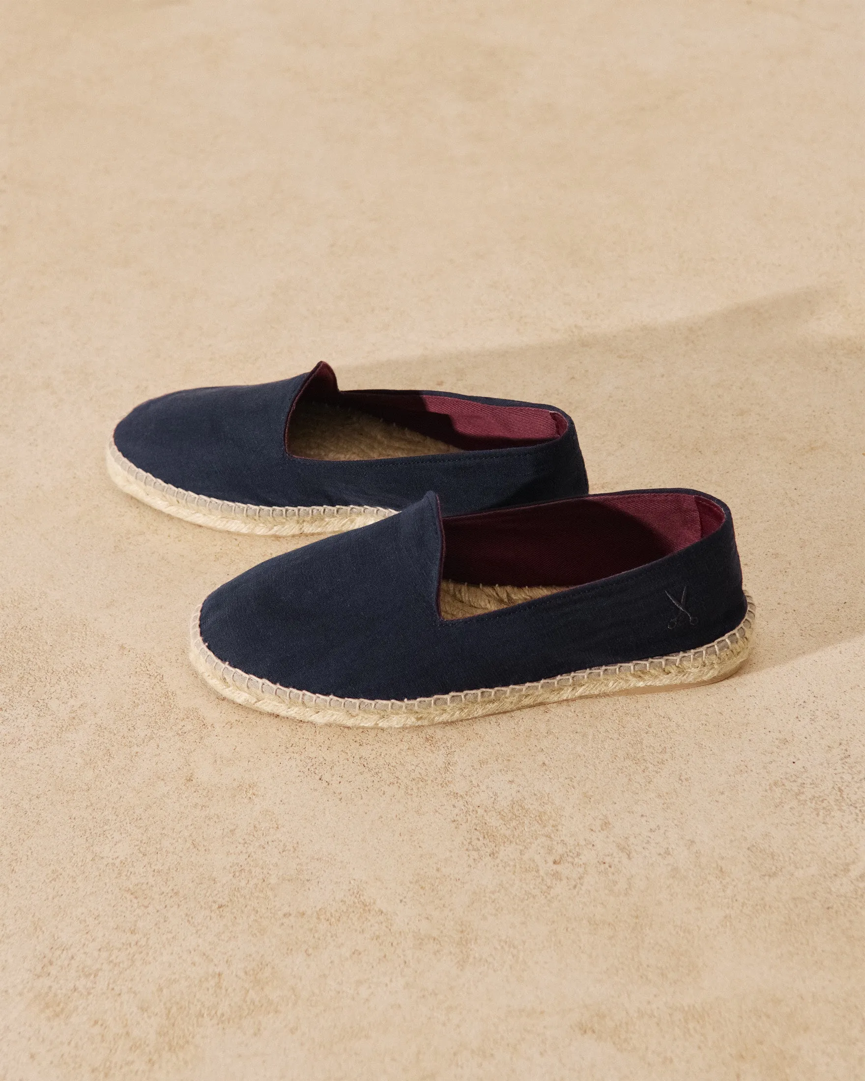 Tangana Lyocell Linen Blend Espadrilles - Q81C0 - Luca Rubinacci x Manebí Navy Blue