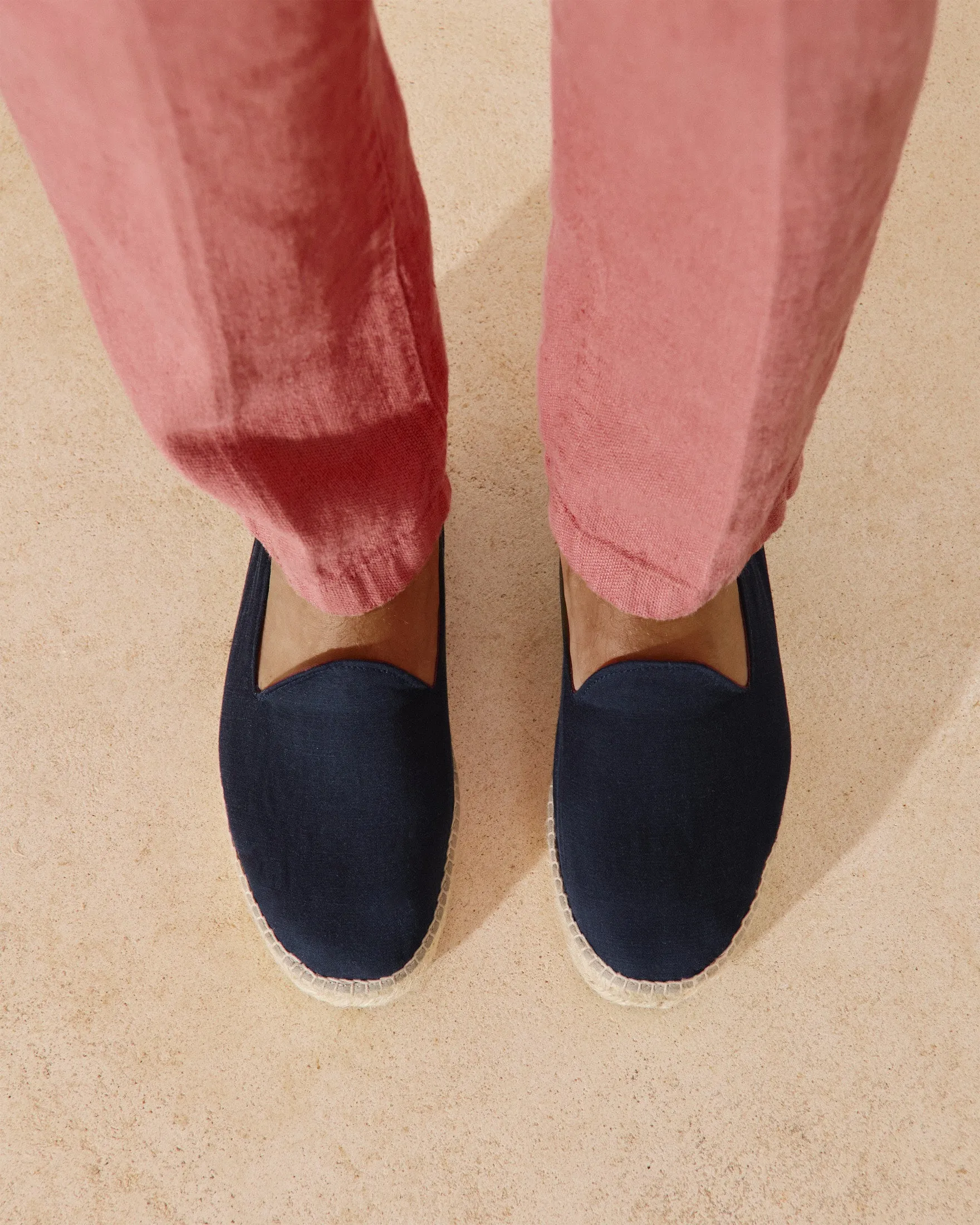 Tangana Lyocell Linen Blend Espadrilles - Q81C0 - Luca Rubinacci x Manebí Navy Blue