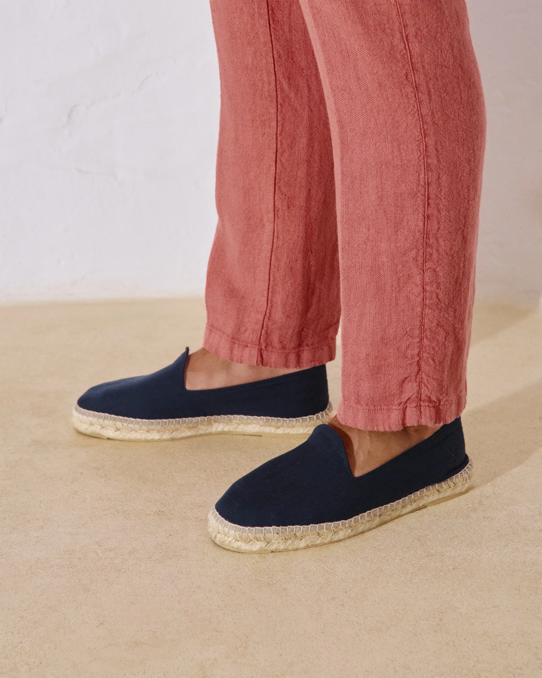 Tangana Lyocell Linen Blend Espadrilles - Q81C0 - Luca Rubinacci x Manebí Navy Blue