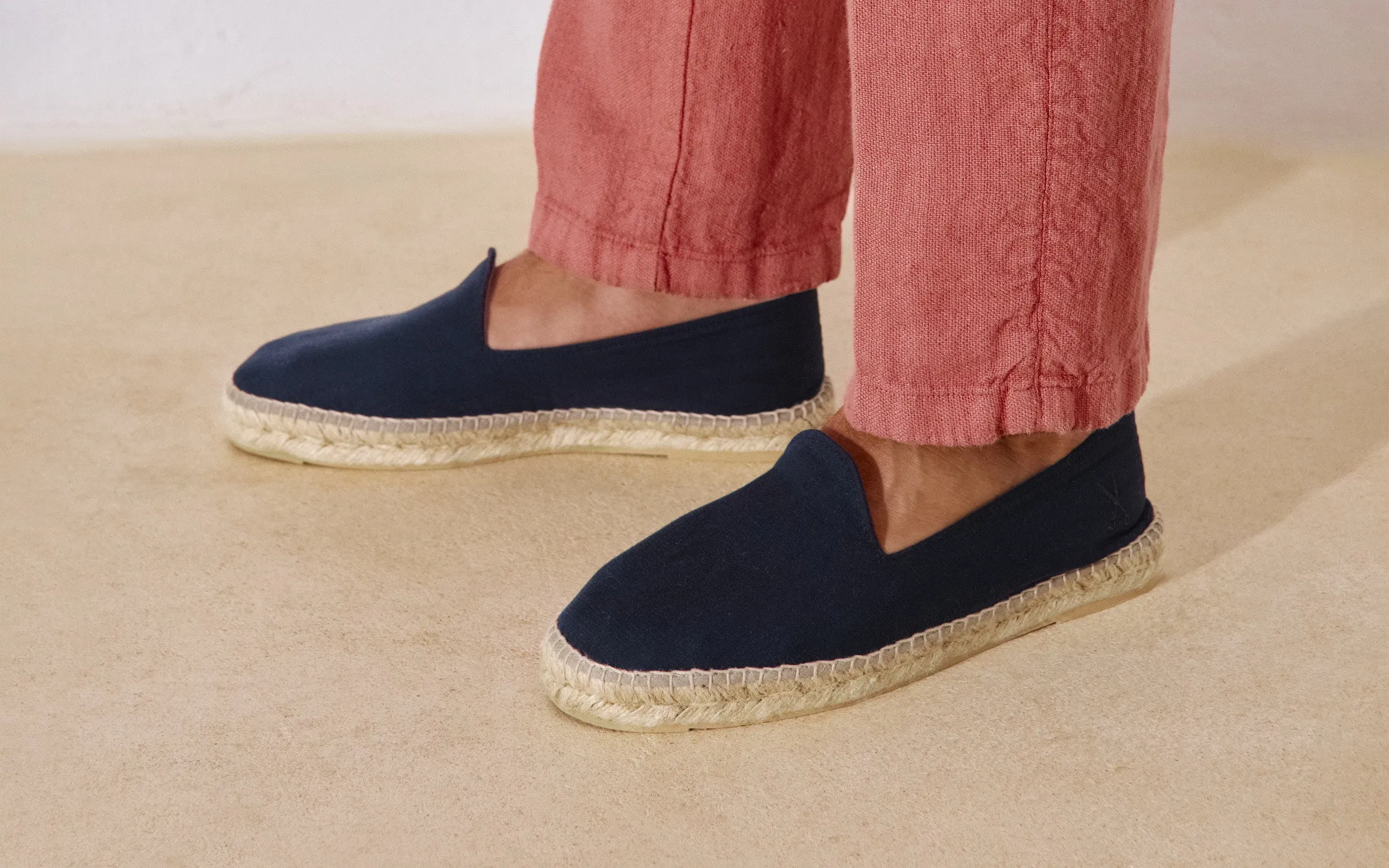 Tangana Lyocell Linen Blend Espadrilles - Q81C0 - Luca Rubinacci x Manebí Navy Blue