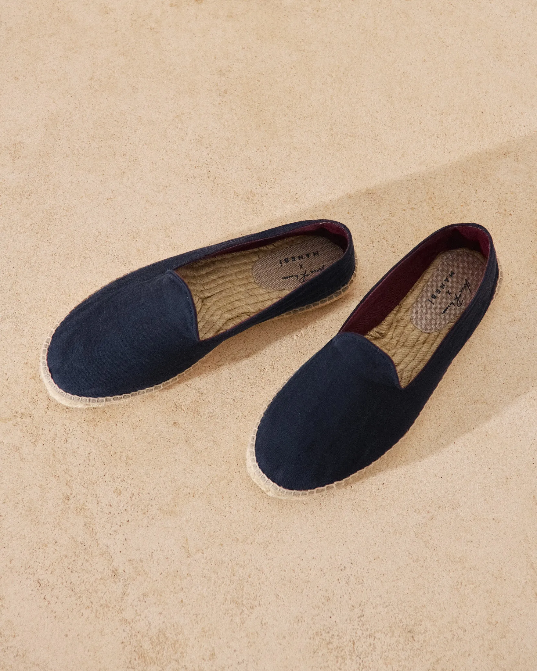 Tangana Lyocell Linen Blend Espadrilles - Q81C0 - Luca Rubinacci x Manebí Navy Blue