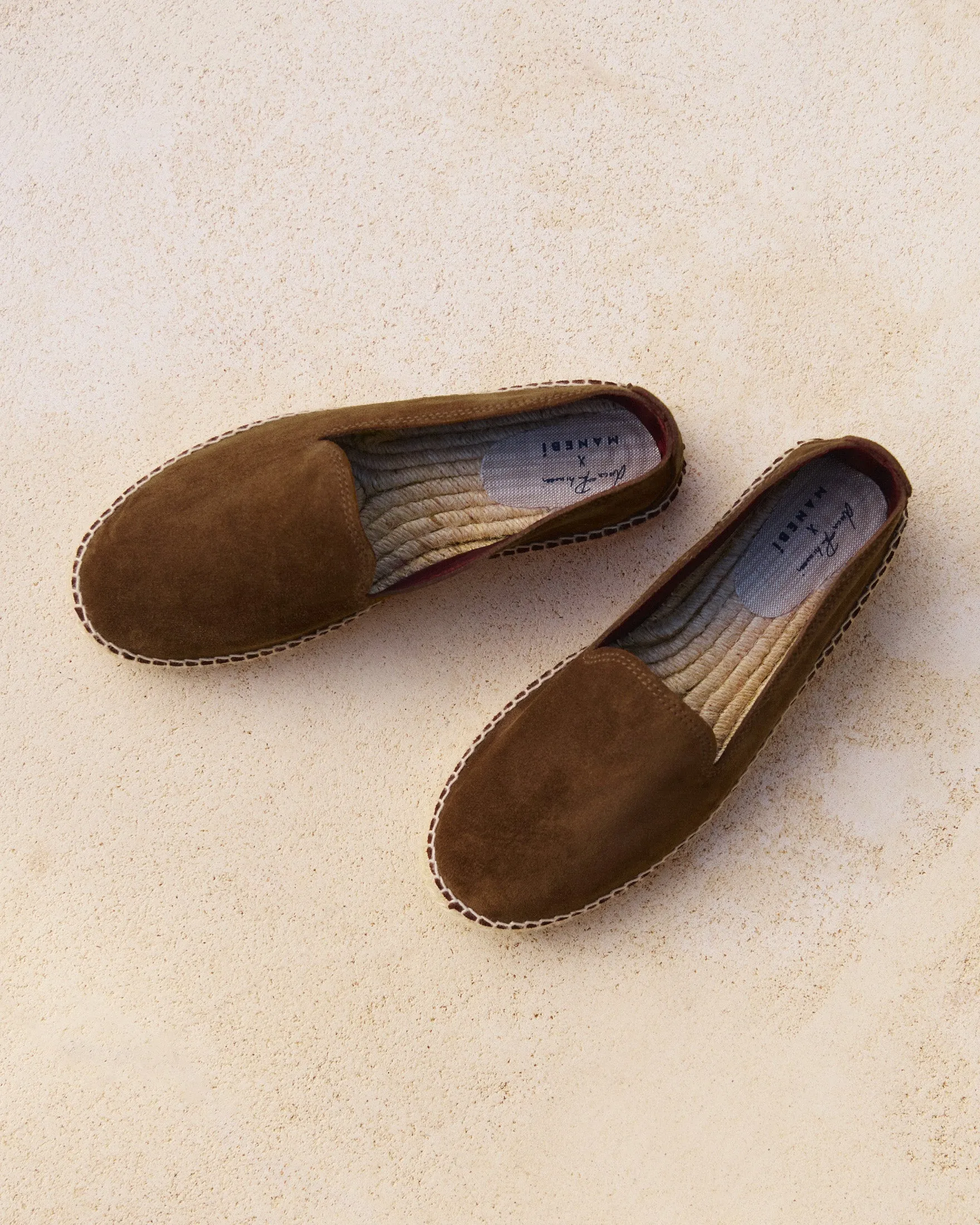 Tangana Suede Espadrilles - Q72C0 - Luca Rubinacci x Manebí Tobacco