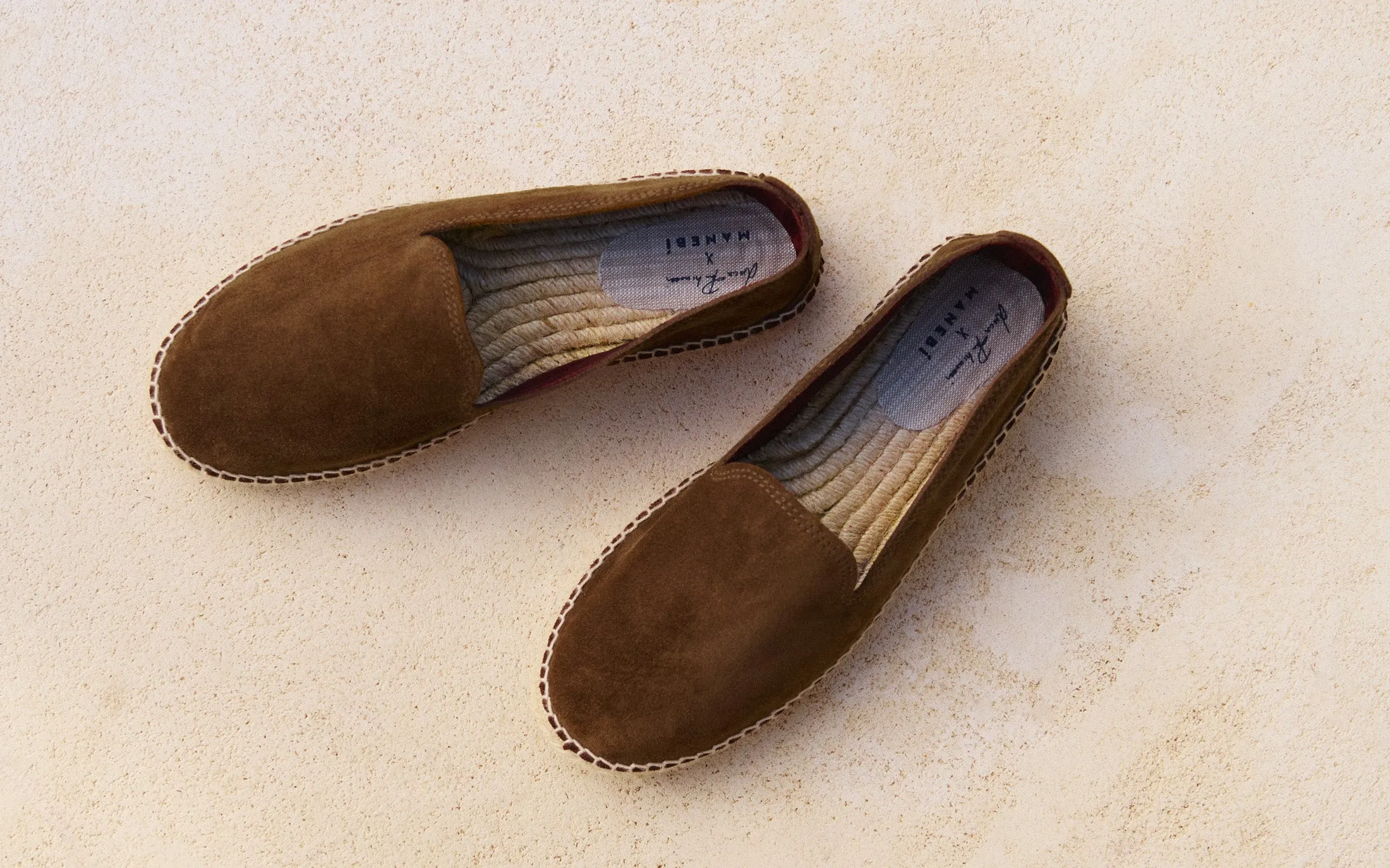 Tangana Suede Espadrilles - Q72C0 - Luca Rubinacci x Manebí Tobacco