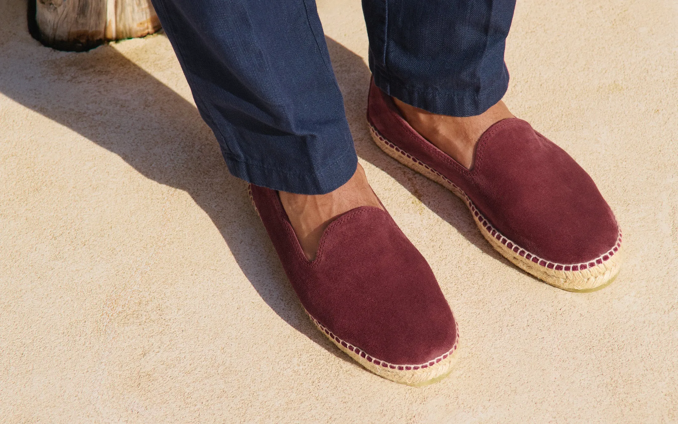 Tangana Suede Espadrilles - Q73C0 - Luca Rubinacci x Manebí Wine