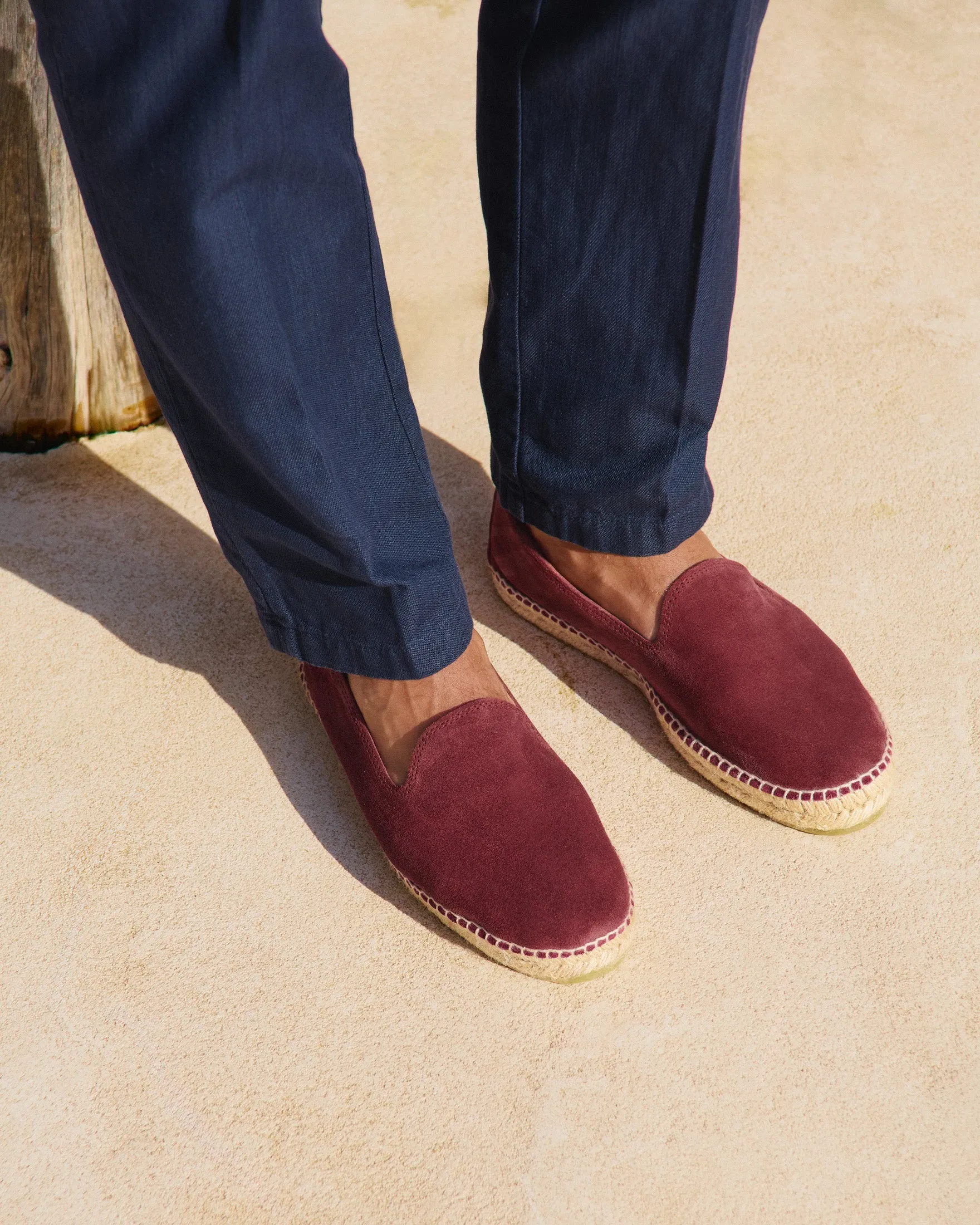 Tangana Suede Espadrilles - Q73C0 - Luca Rubinacci x Manebí Wine