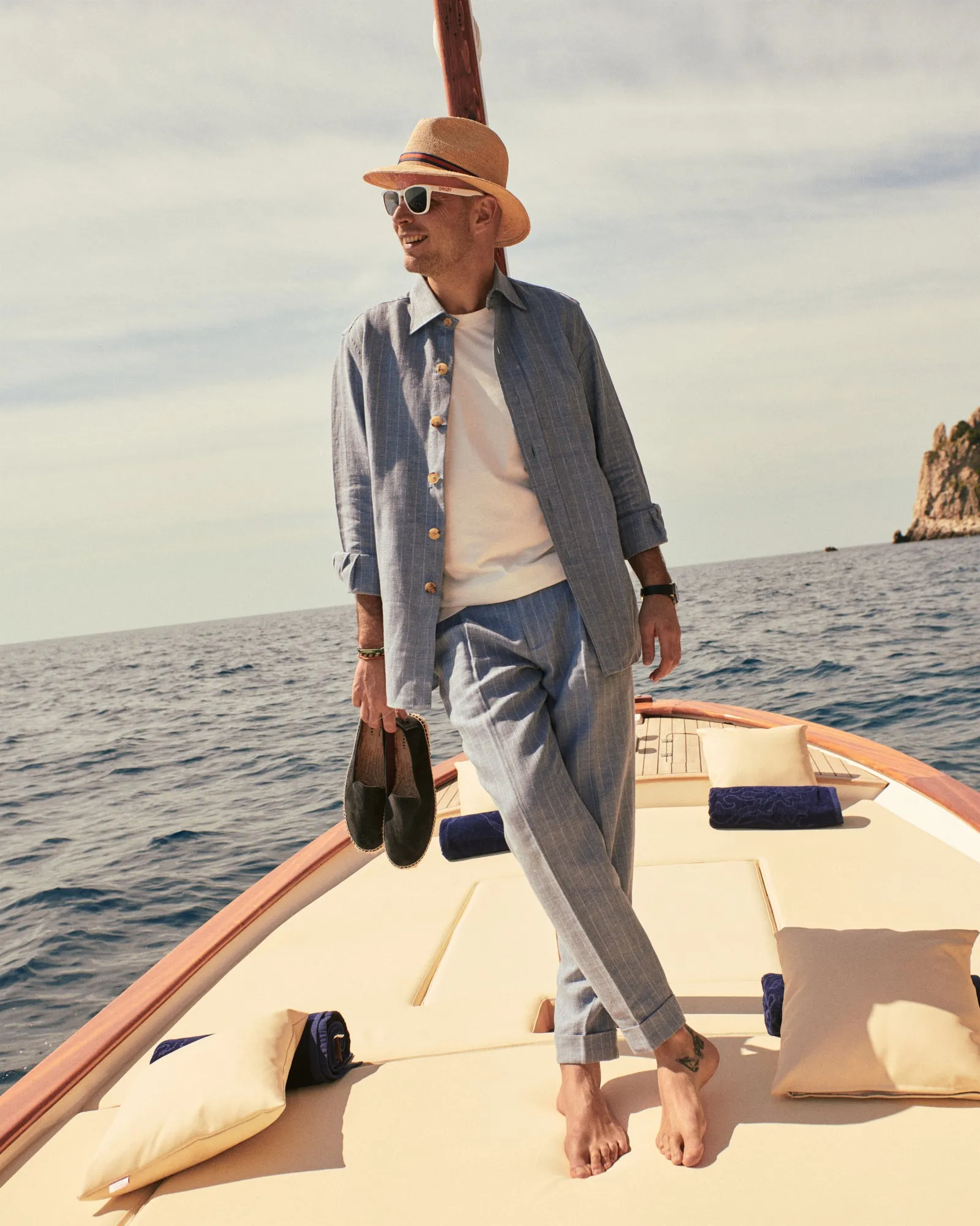Tangana Suede Espadrilles - Q74C0 - Luca Rubinacci x Manebí Navy Blue