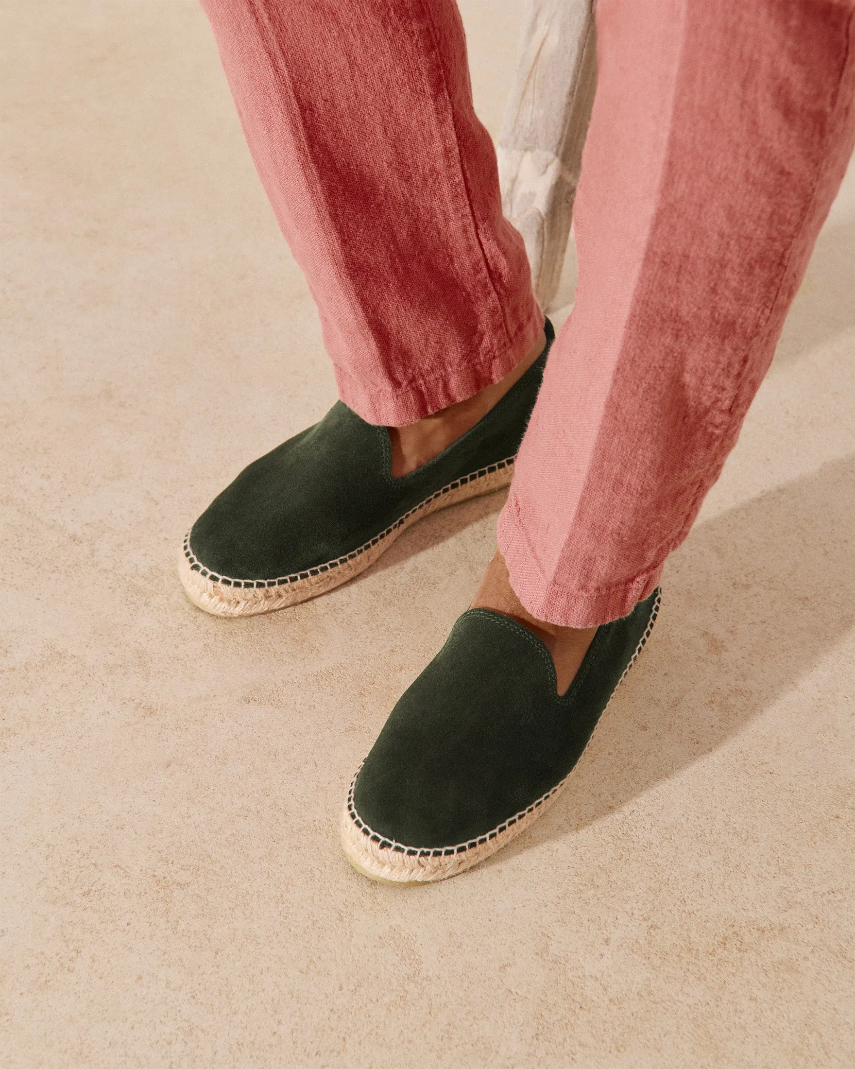 Tangana Suede Espadrilles - Q75C0 - Luca Rubinacci x Manebí Forest Green