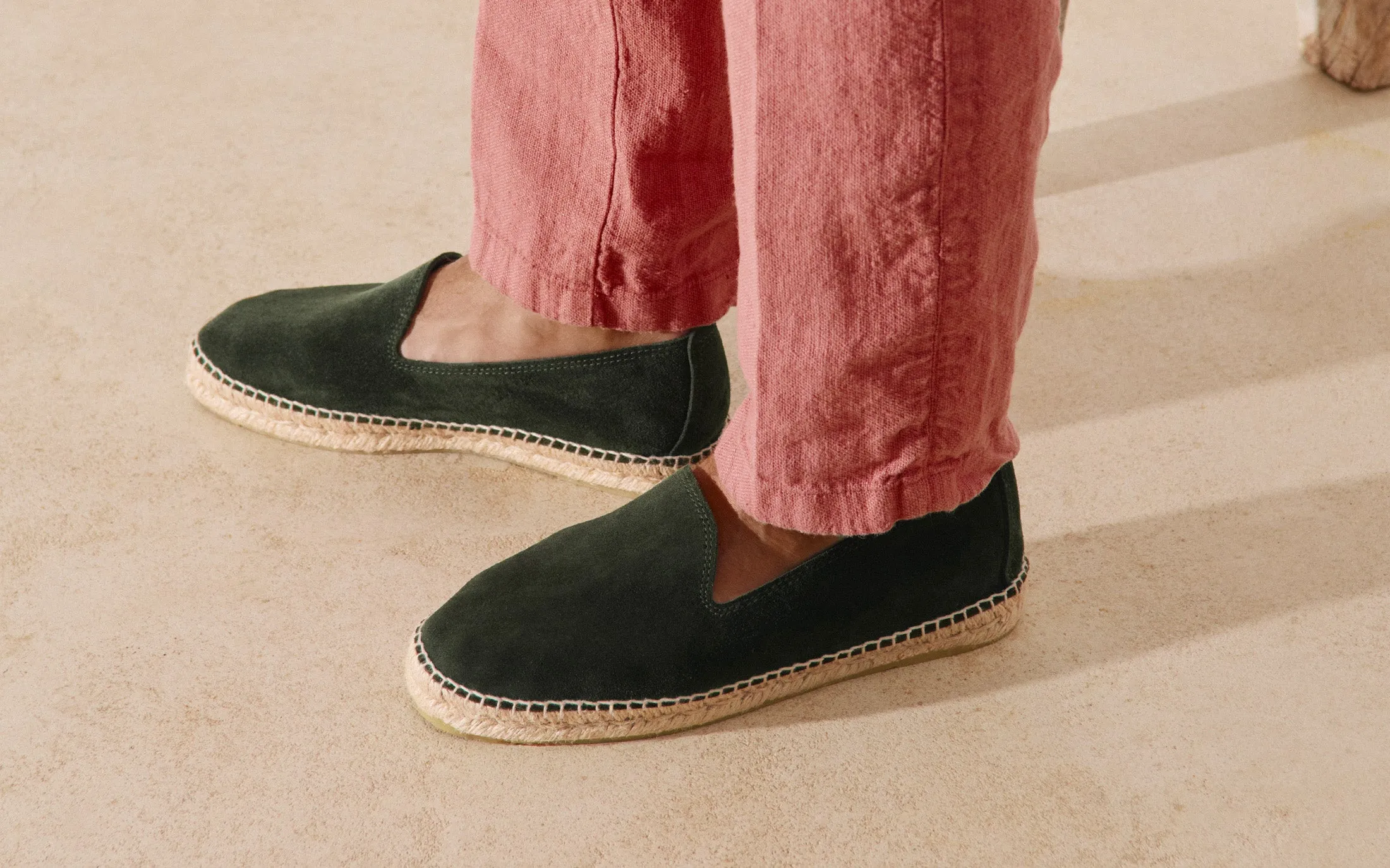 Tangana Suede Espadrilles - Q75C0 - Luca Rubinacci x Manebí Forest Green