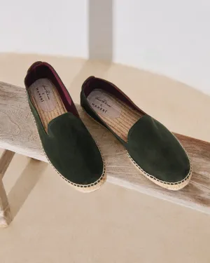 Tangana Suede Espadrilles - Q75C0 - Luca Rubinacci x Manebí Forest Green