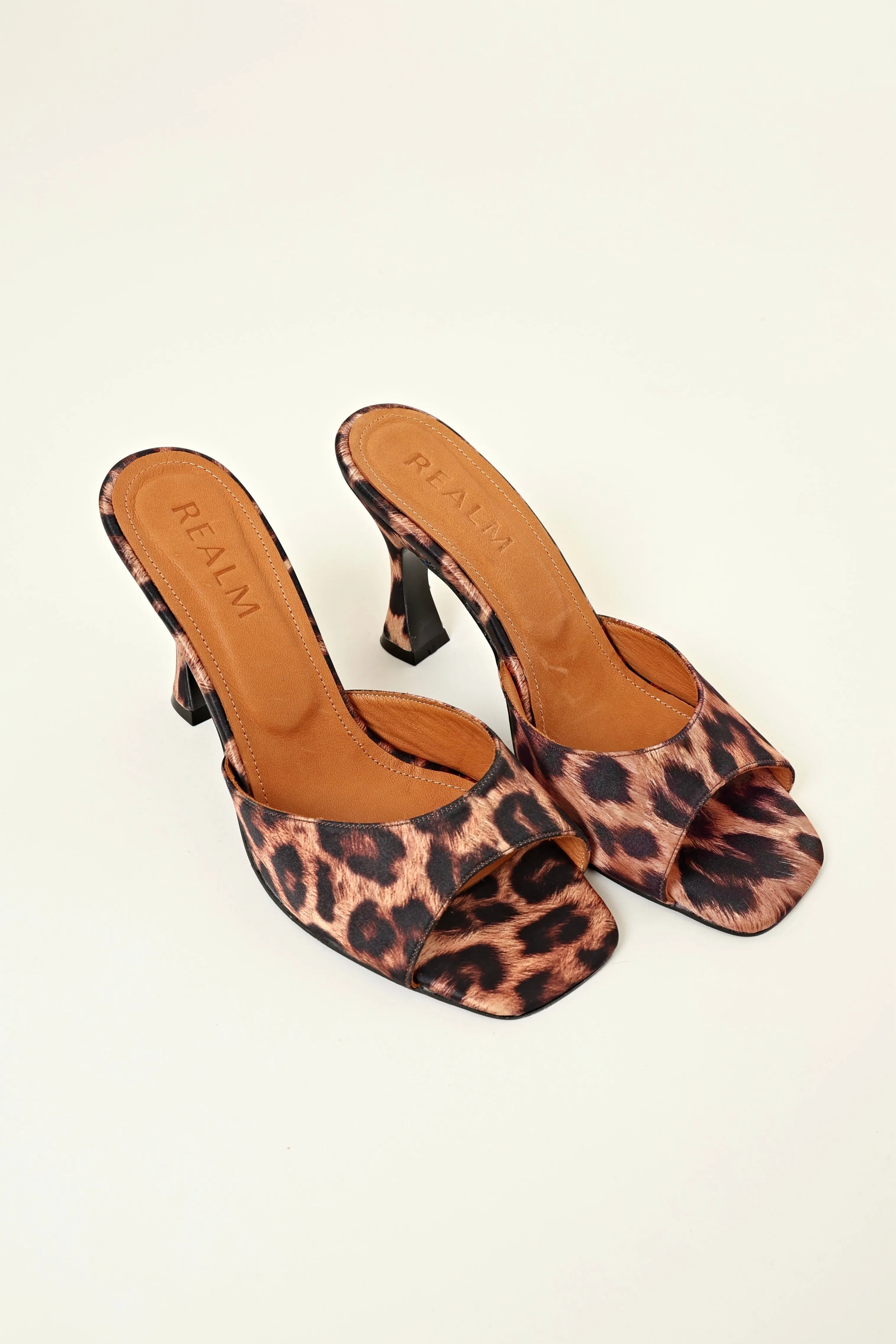 THE MULES | LEOPARD SATIN