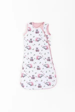 The Sleepy Sloth Tutu Cute Hippo Ballerina Print 1.0 TOG Sleep Sack