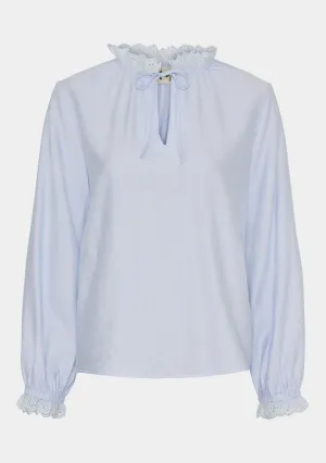 Tiff Lace Blouse - Light Blue