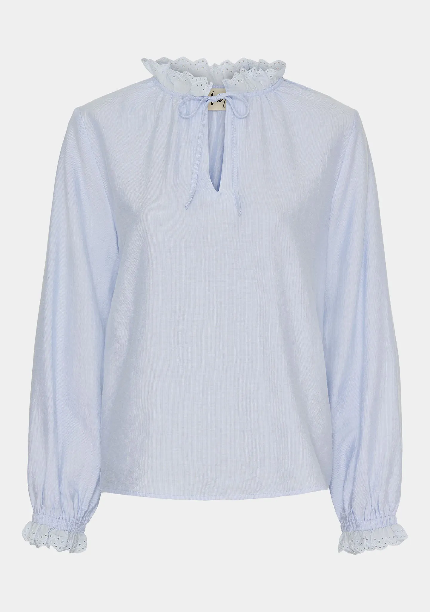 Tiff Lace Blouse - Light Blue