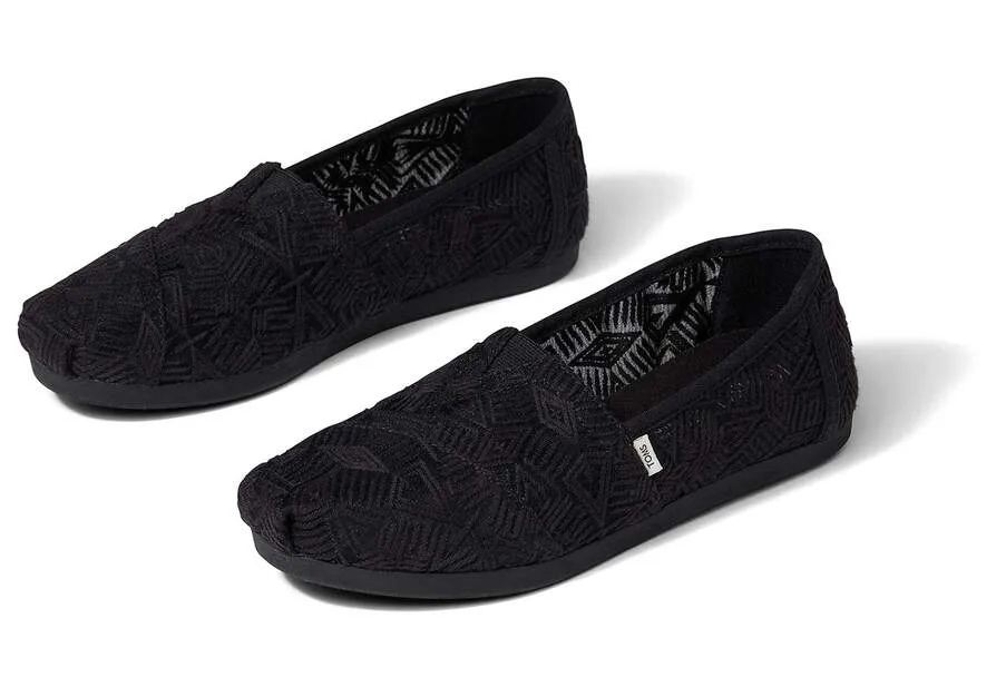 TOMS GEO LACE-BLACK