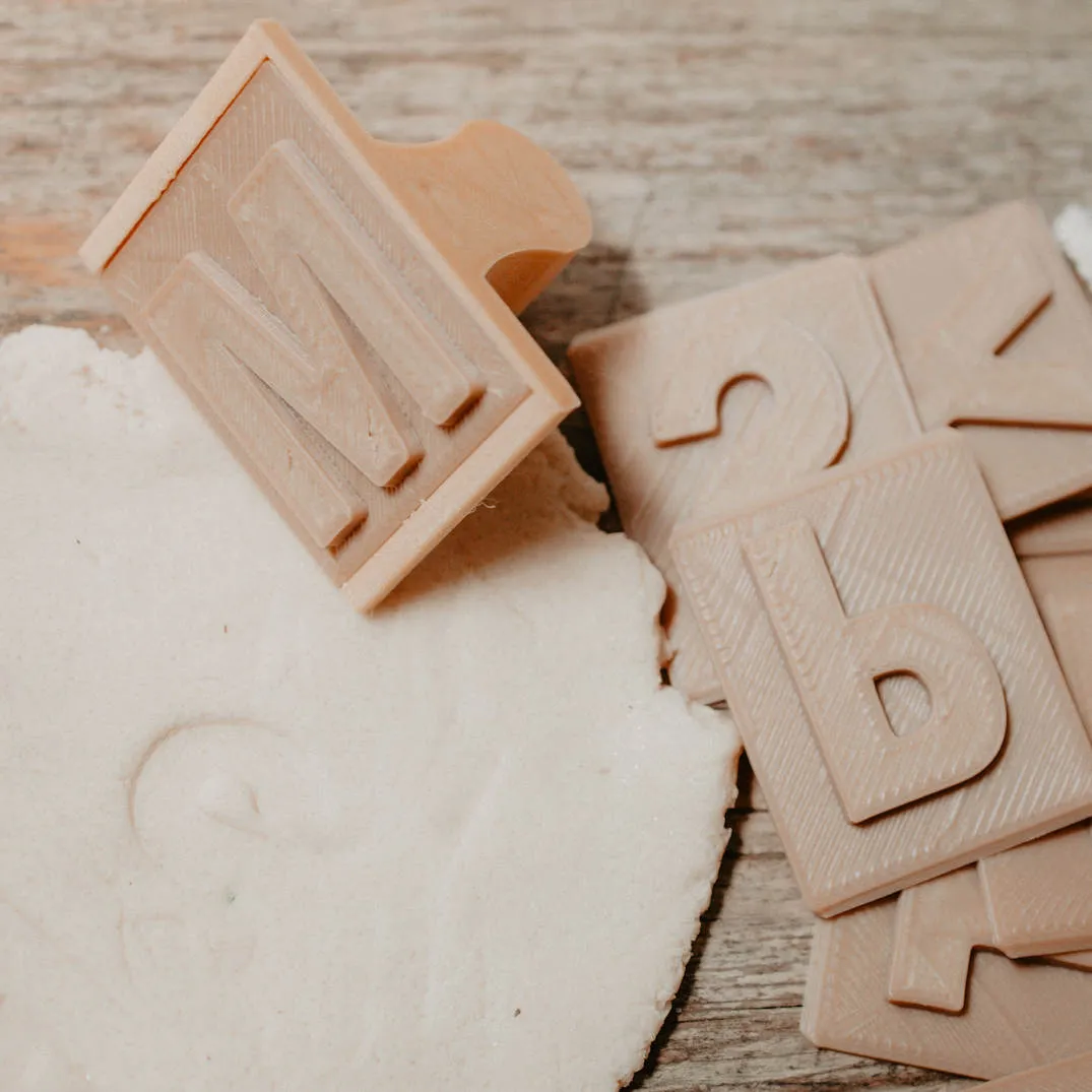 Upper Case Alphabet Eco Stamp Set (with handle)