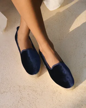 Velvet Double Sole Espadrilles - Z80D0 - Monaco Navy Blue