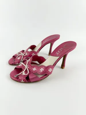 Vintage Christian Dior Flower Heels Mules