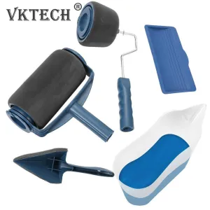 Wall Paint Roller Multifunctional Corner Brush Handle Household Painting 5pcs