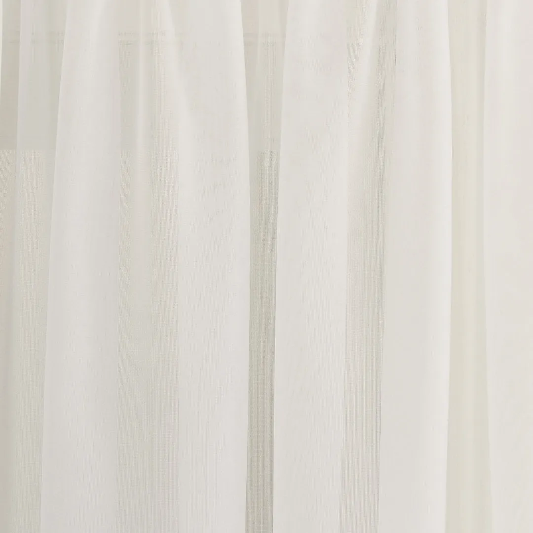 Wayfair Basics® Sheer Tab Top Curtain Panel Wayfair Basics® Curtain Color: Eggshell Size per Panel: 59"W x 63"L