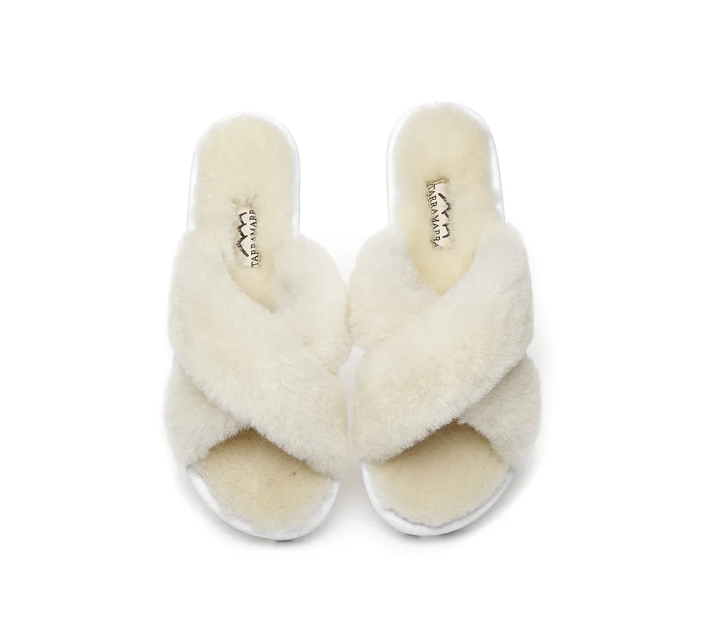 Women Cross Fluffy Slides Nancy