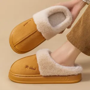 Women Men Non-slip Soft Slides Indoor Fluffy Home Cotton Shoes