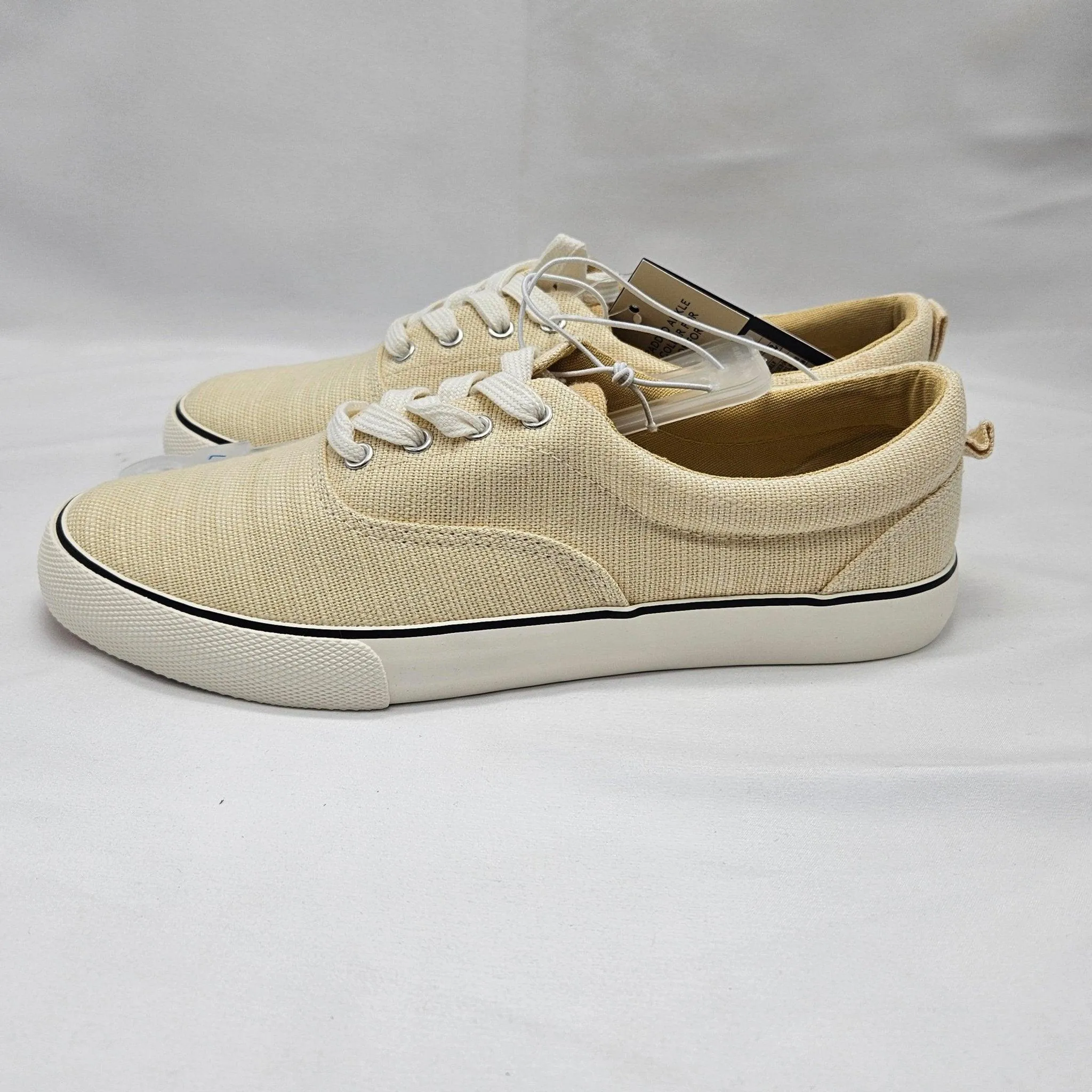 Women's Yellow Canvas Lace Up Shoes