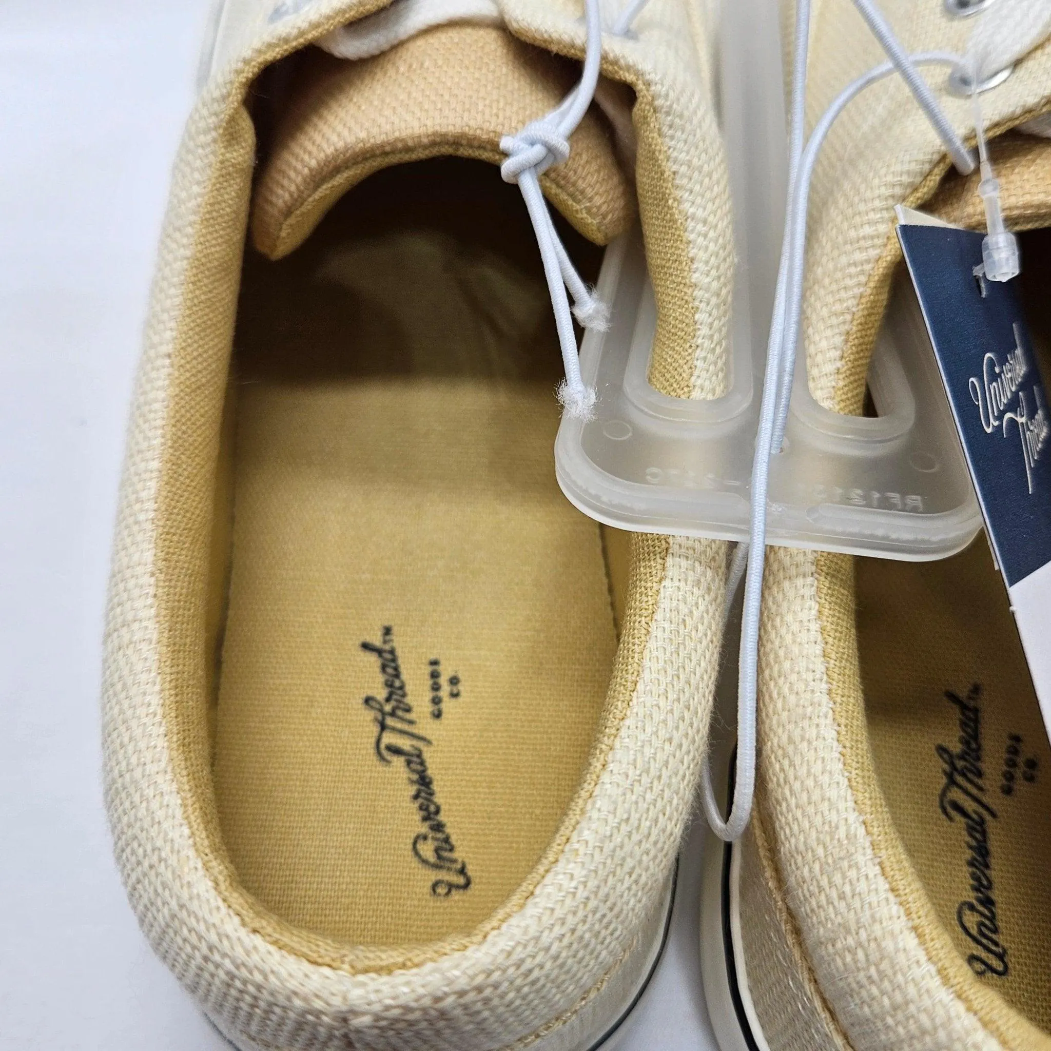 Women's Yellow Canvas Lace Up Shoes