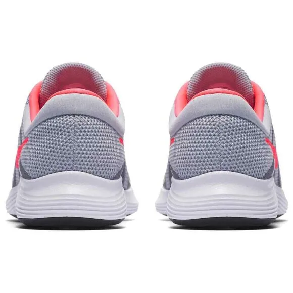 Youth Girls Nike Revolution 4 Wolf Grey/Racer Pink Sneakers